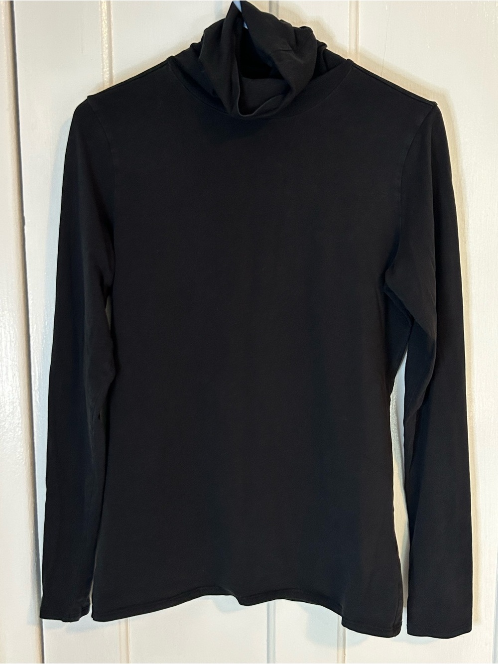 Peruvian Connection Black Extreme T-Neck Turtleneck Top